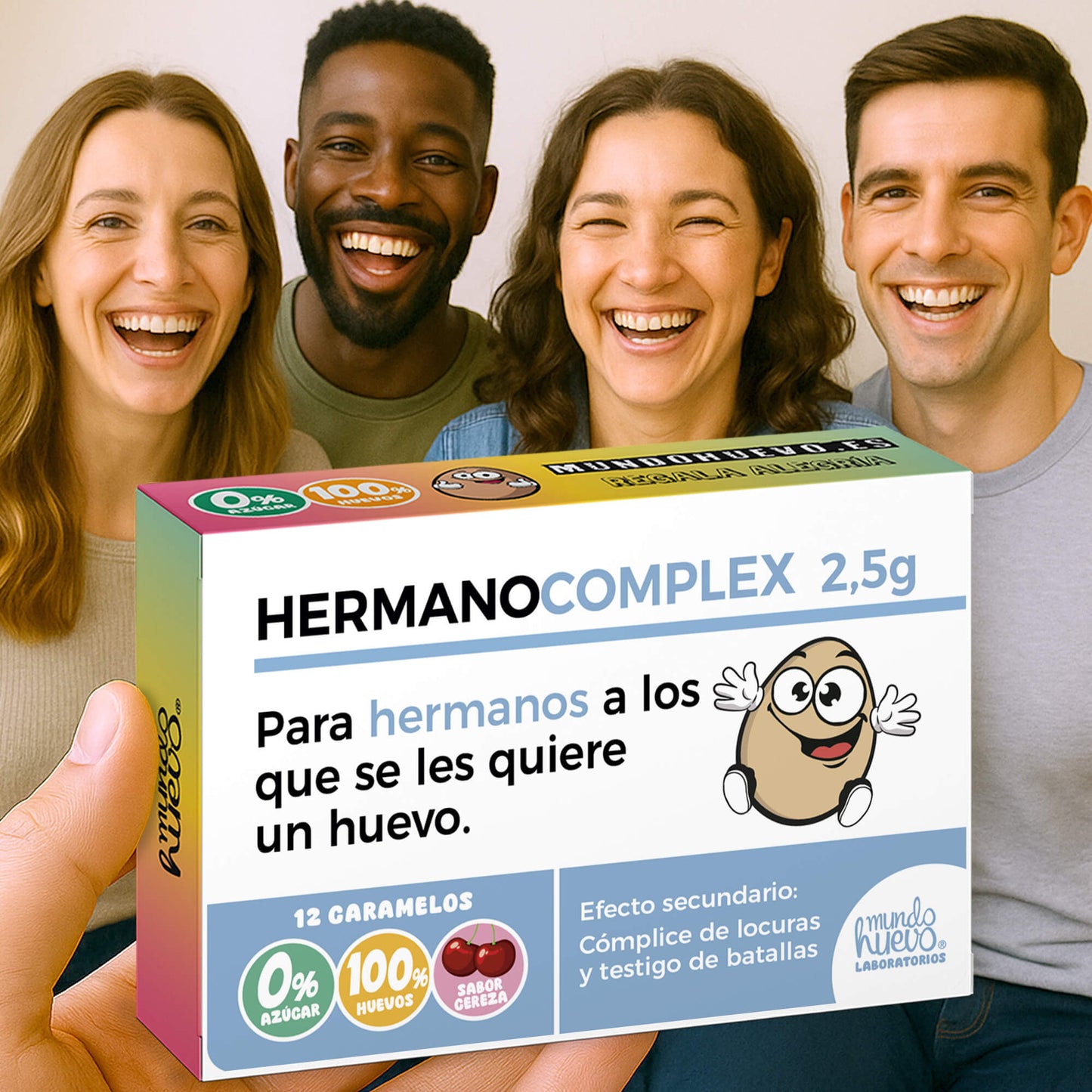2 cajas Caramelos de broma | HERMANO COMPLEX | Cajas Regalo Divertido con 24 caramelos sin azúcar