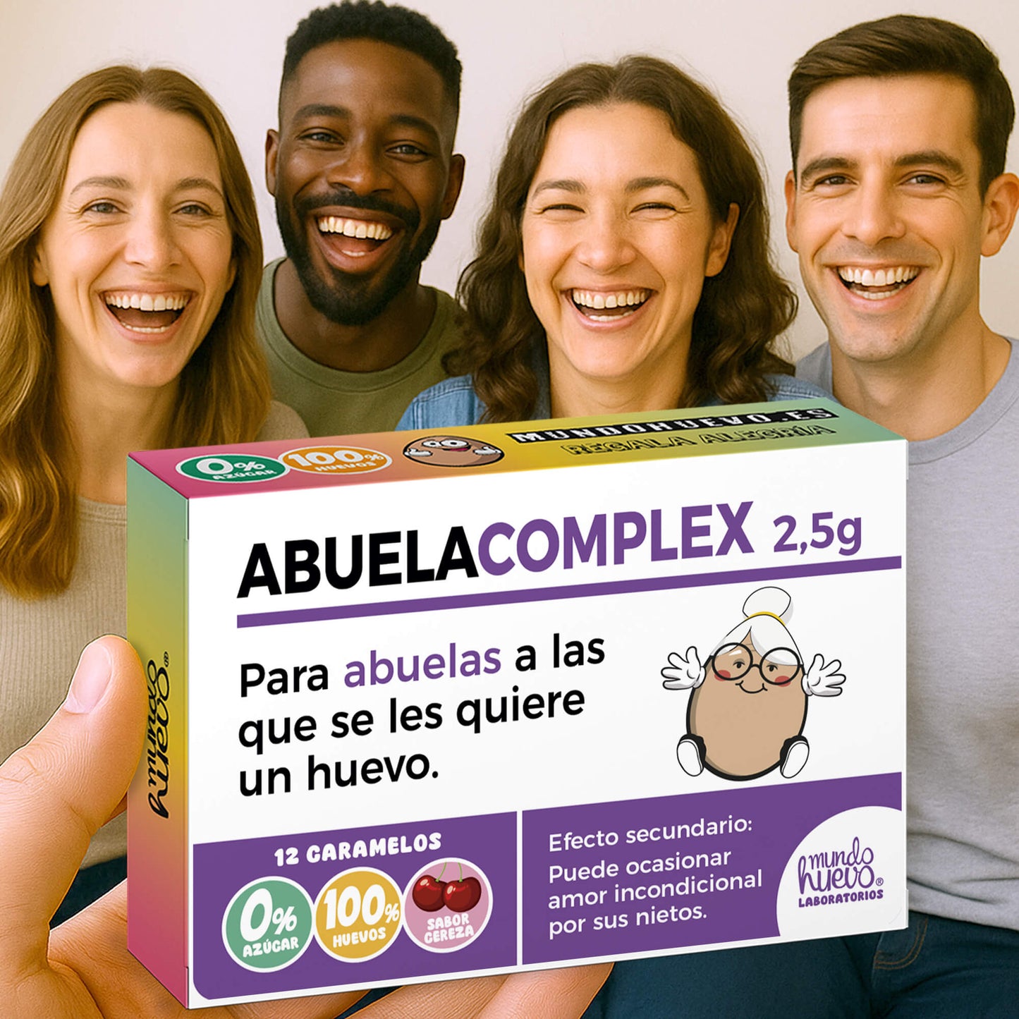 2 cajas Caramelos de broma | ABUELA COMPLEX | Cajas Regalo Divertido con 24 caramelos sin azúcar
