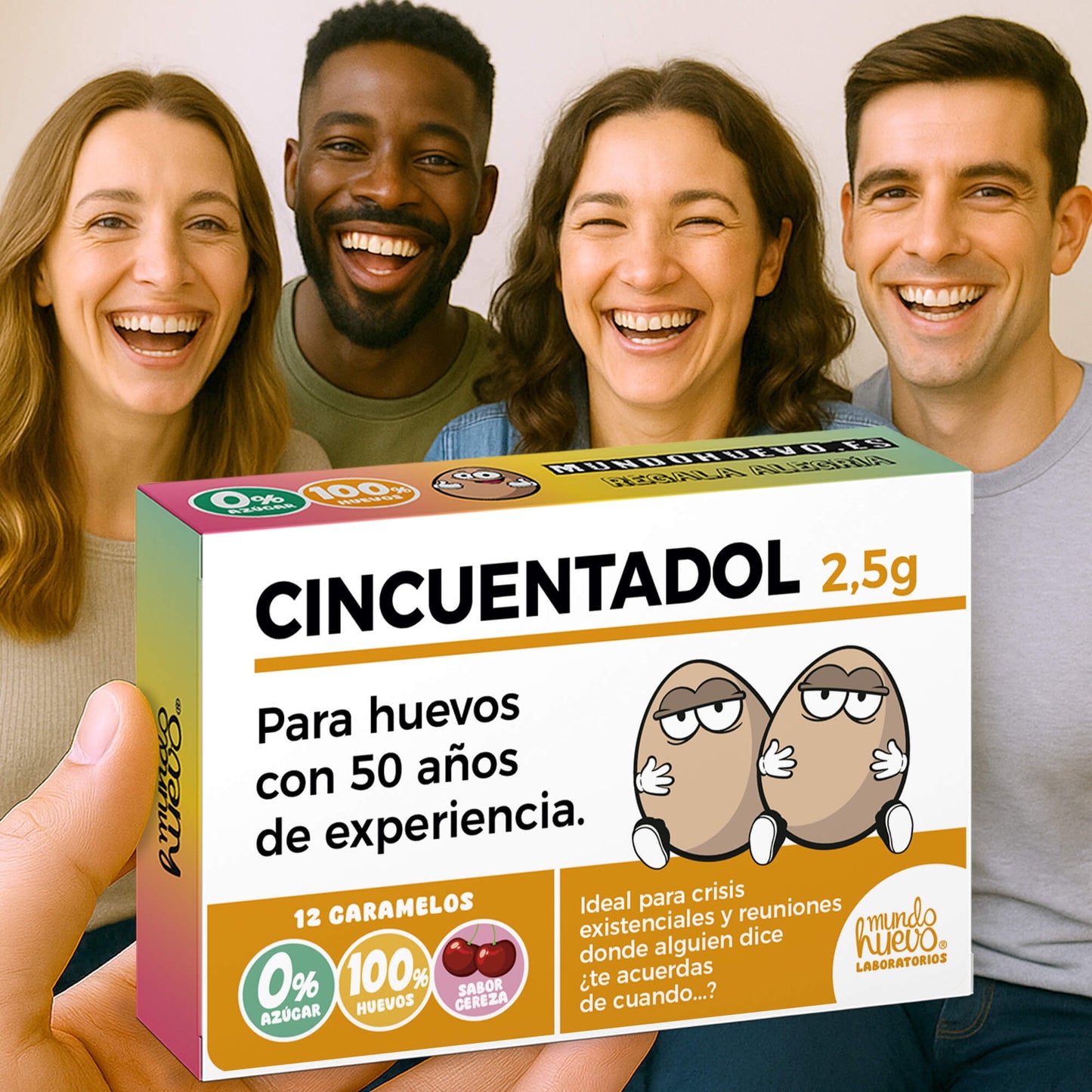 2 cajas Caramelos de broma | CINCUENTADOL | Cajas Regalo Divertido con 24 caramelos sin azúcar