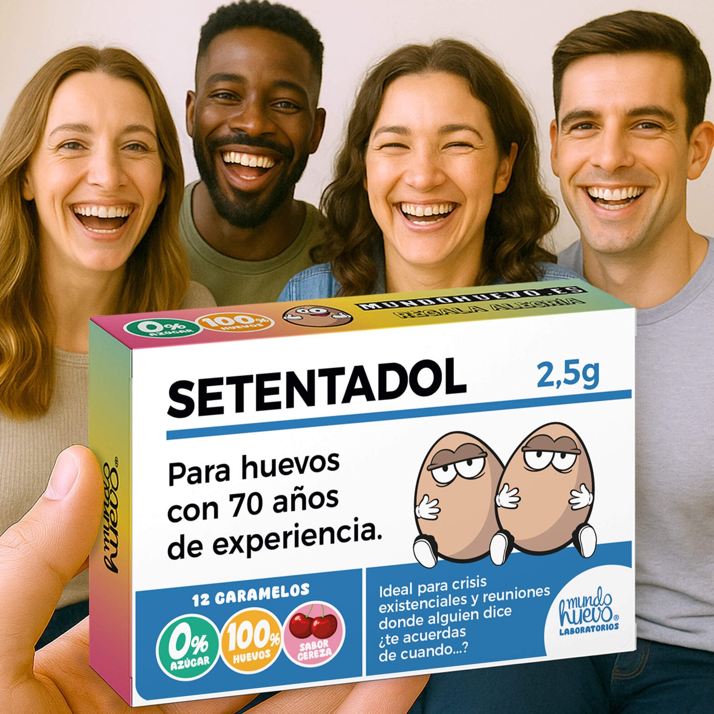 2 cajas Caramelos de broma | SETENTADOL | Cajas Regalo Divertido con 24 caramelos sin azúcar