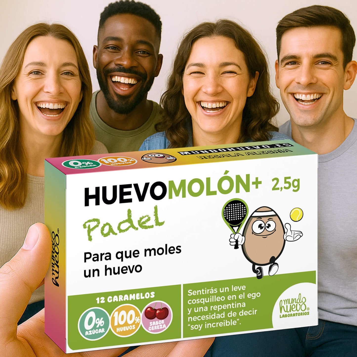 2 cajas Caramelos de broma | HUEVOMOLON+ PADEL | Cajas Regalo Divertido con 24 caramelos sin azúcar