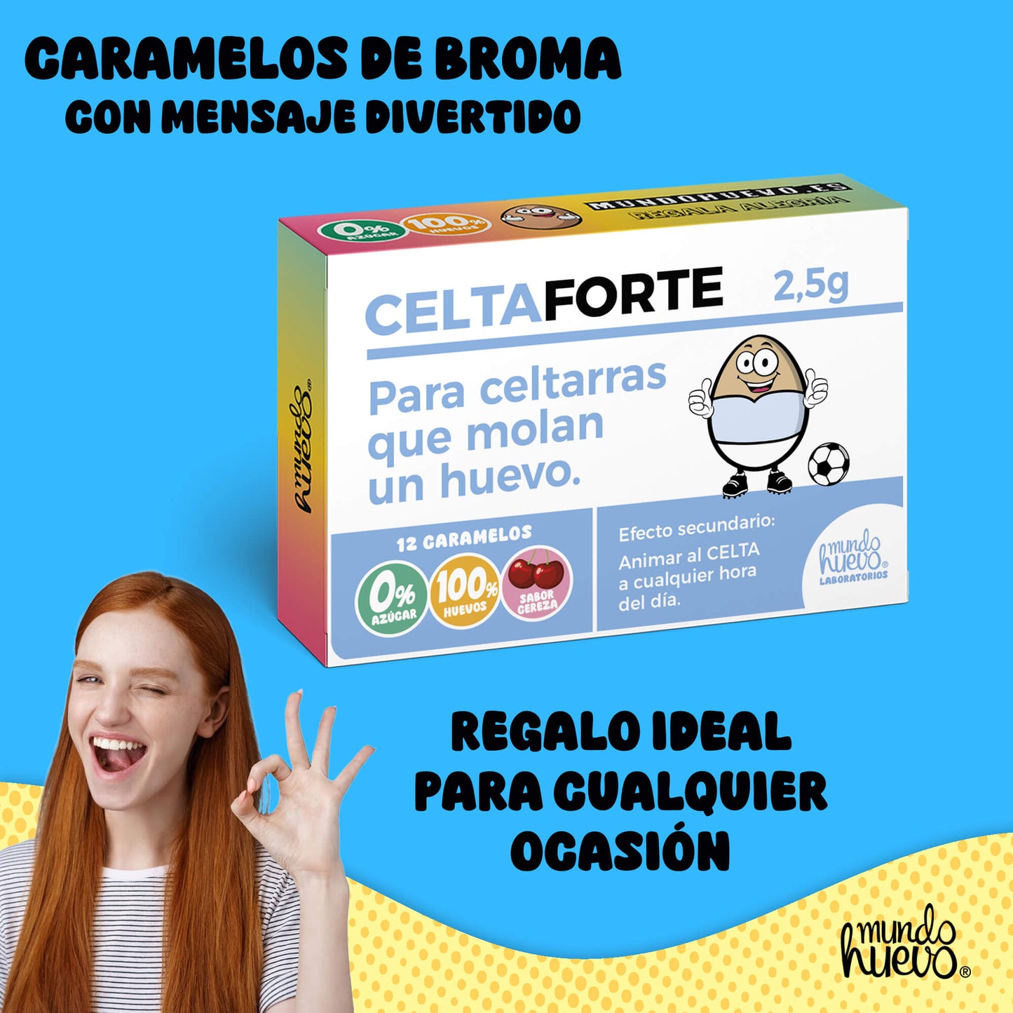 Caramelos de broma | CELTA FORTE | Caja Regalo Divertido con 12 caramelos sin azúcar