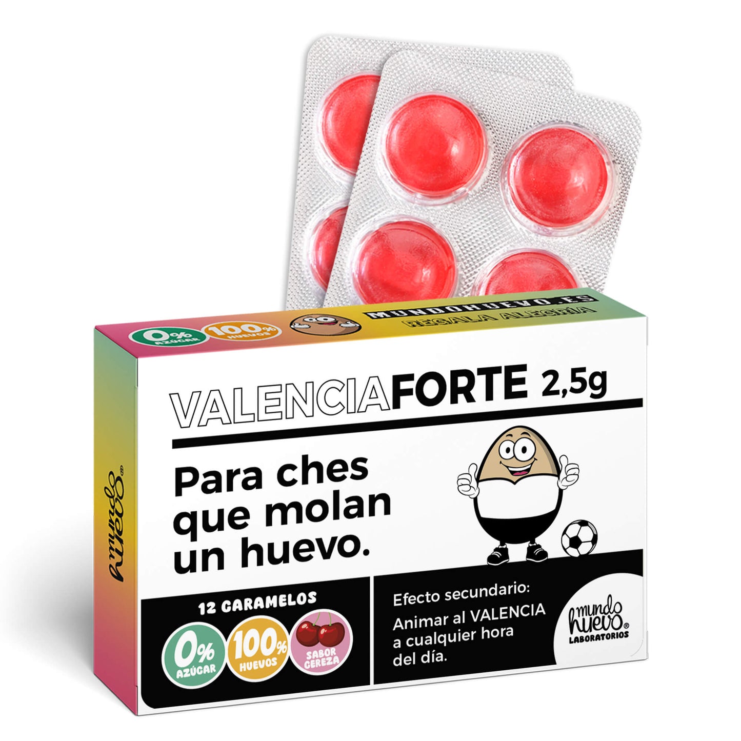 Caramelos de broma | VALENCIA FORTE | Caja Regalo Divertido con 12 caramelos sin azúcar