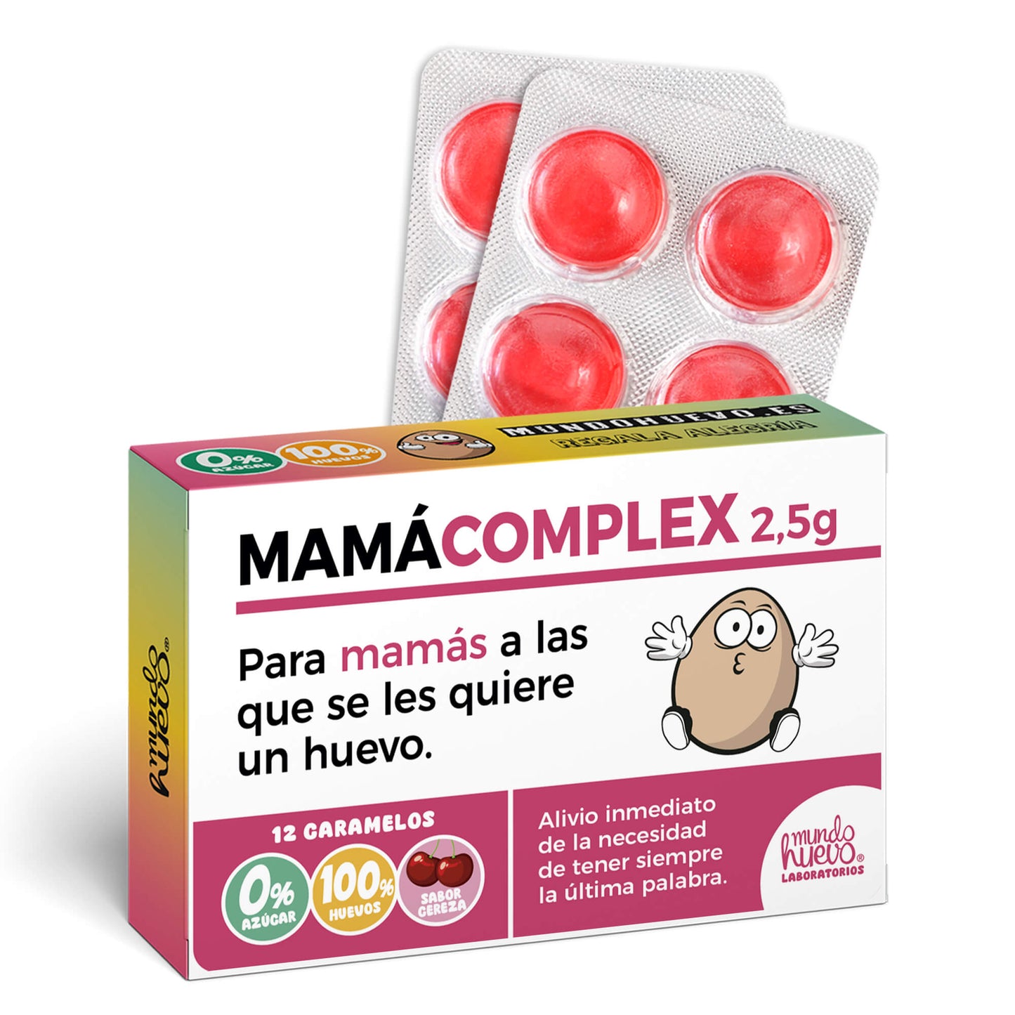 Caramelos de broma | MAMÁ COMPLEX | Caja Regalo Divertido con 12 caramelos sin azúcar