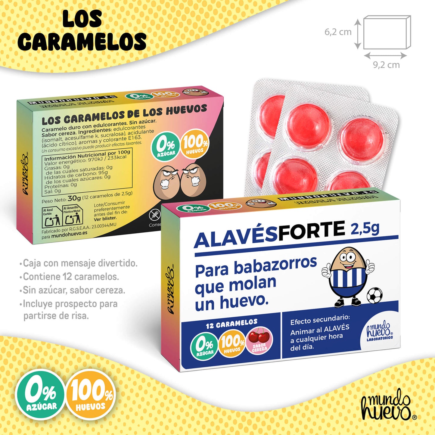 Taza Ser del Alavés mola un huevo + Caramelos divertidos + Pulsera sorpresa