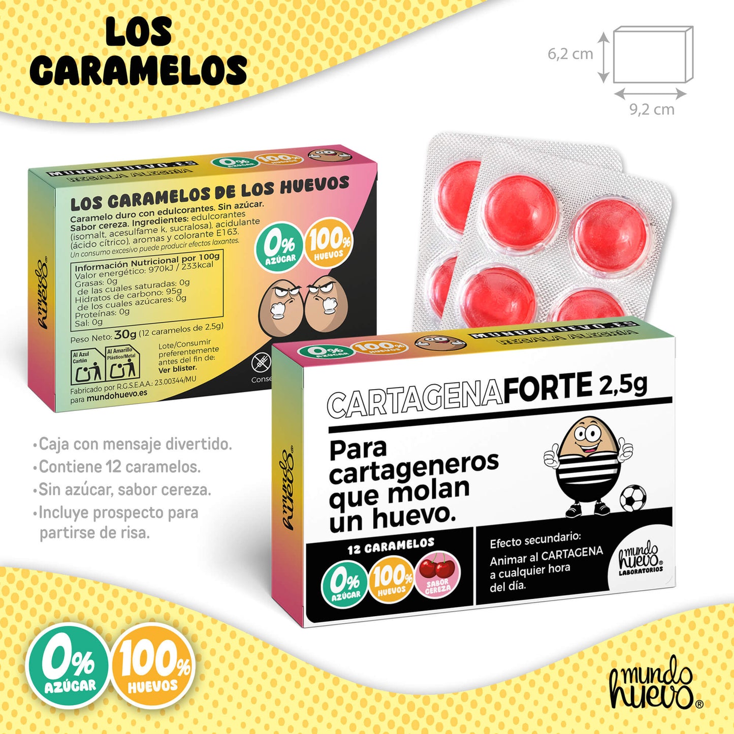 Taza Ser del Cartagena mola un huevo + Caramelos divertidos + Pulsera sorpresa
