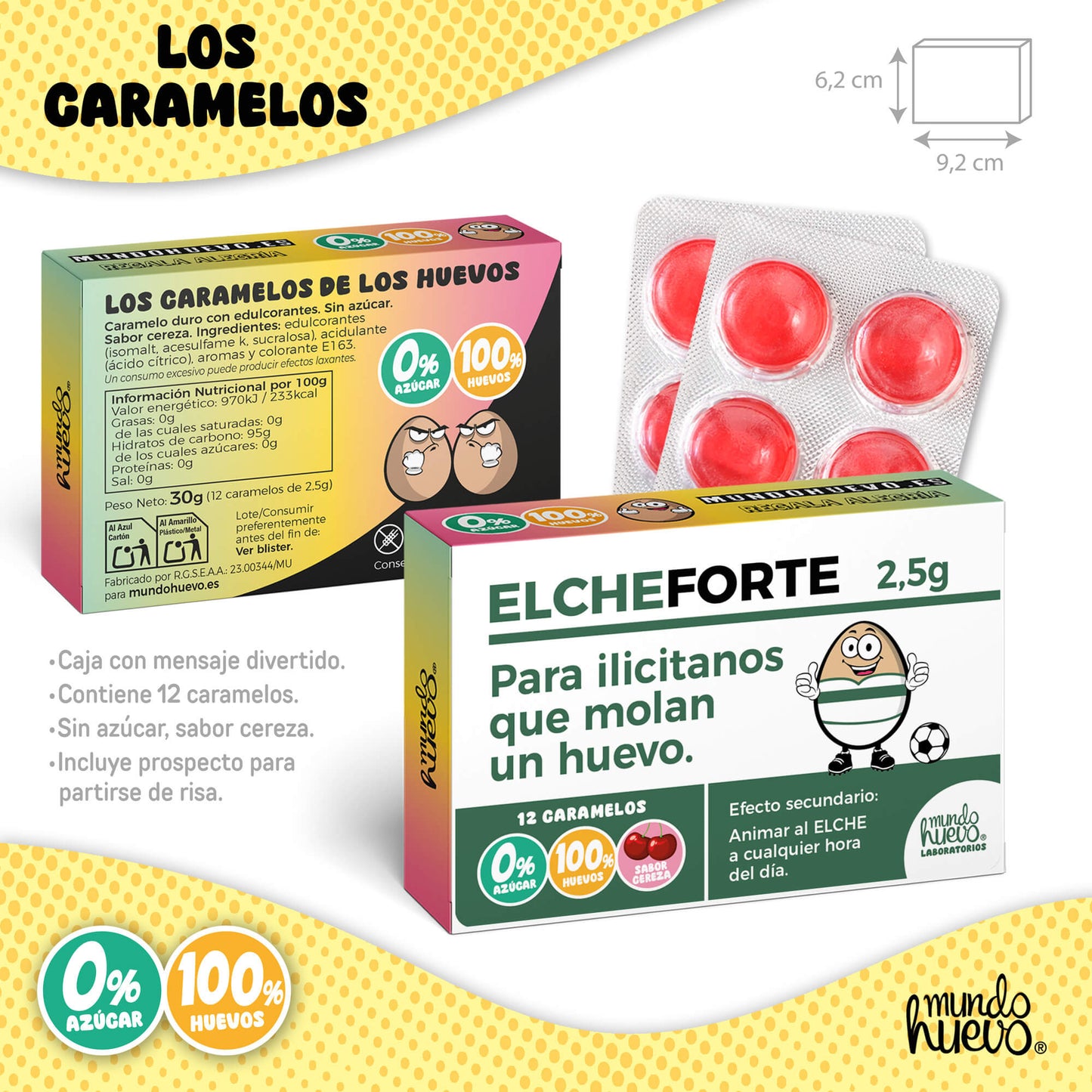 Taza Ser del Elche mola un huevo + Caramelos divertidos + Pulsera sorpresa