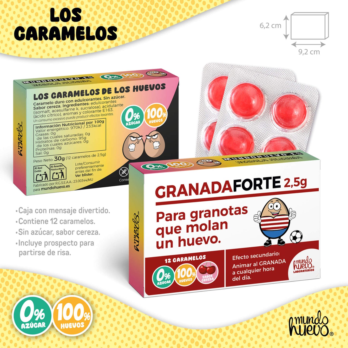 Taza Ser del Granada mola un huevo + Caramelos divertidos + Pulsera sorpresa