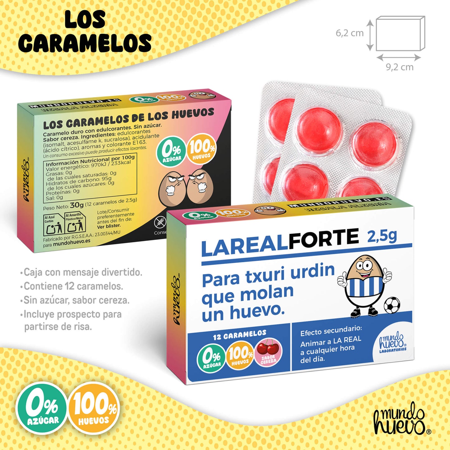 Taza Ser de La Real mola un huevo + Caramelos divertidos + Pulsera sorpresa