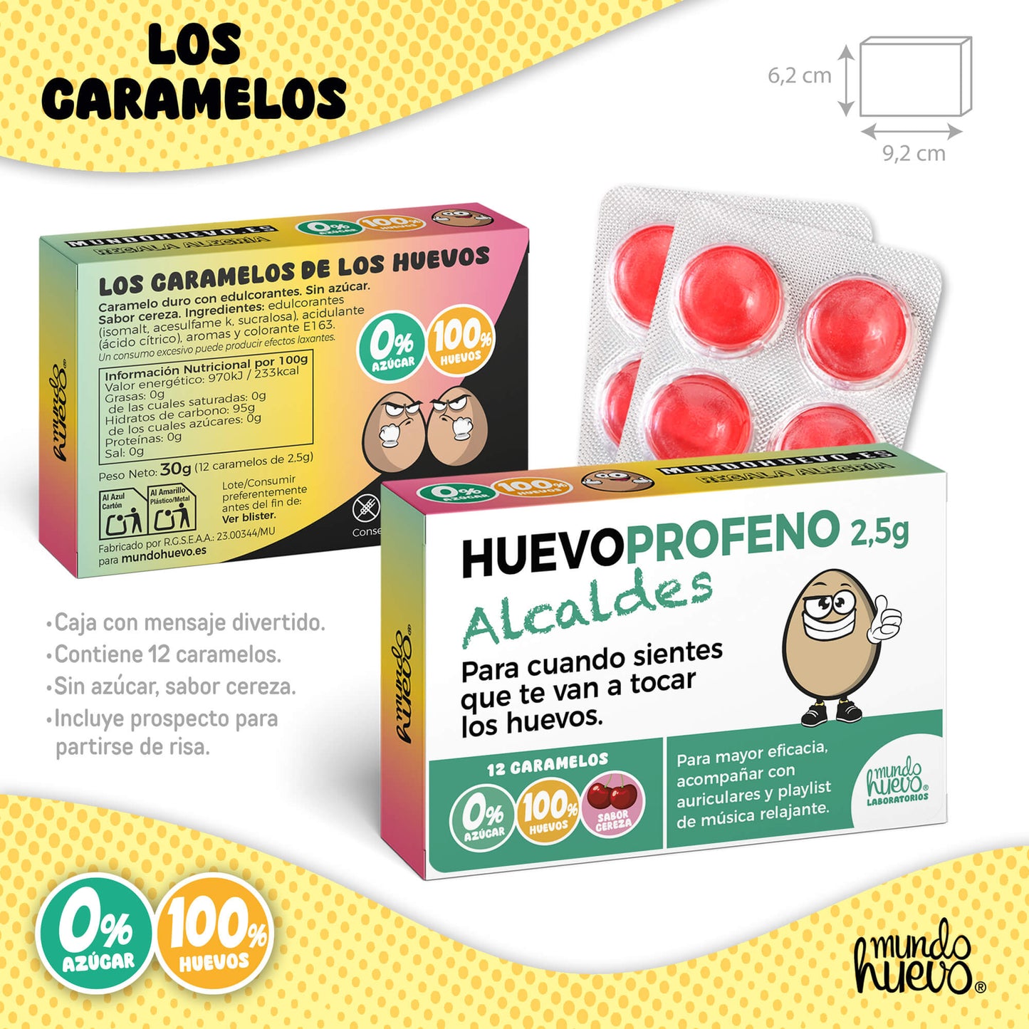 Taza Ser Alcalde mola un huevo + Caramelos divertidos + Pulsera sorpresa