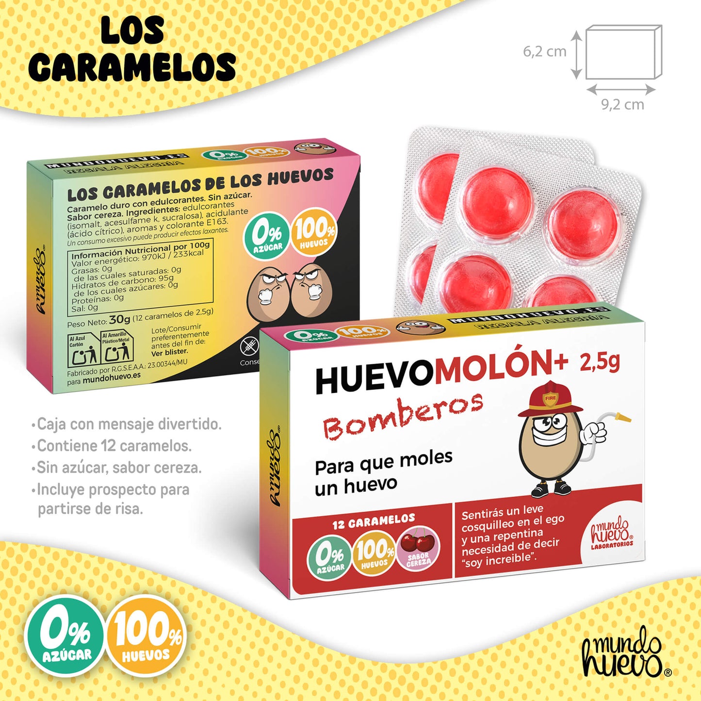 Taza Ser Bombero mola un huevo + Caramelos divertidos + Pulsera sorpresa