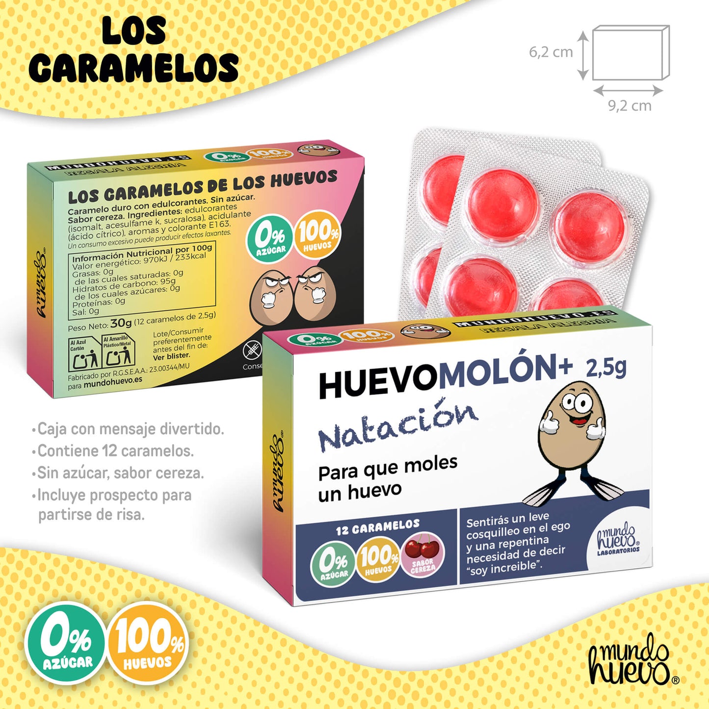 Taza Natación mola un huevo + Caramelos divertidos + Pulsera sorpresa