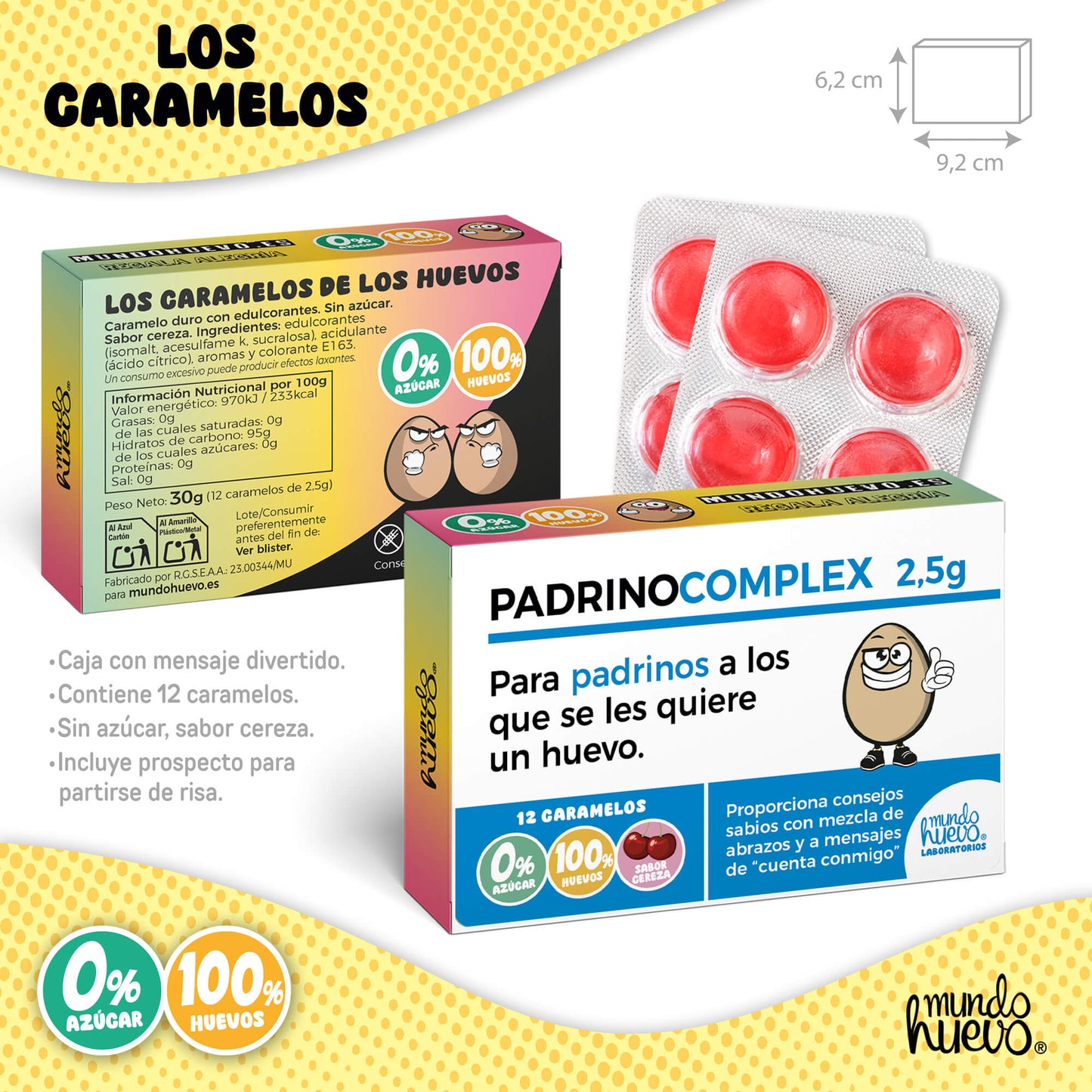 Taza Padrino molas un huevo + Caramelos divertidos + Pulsera sorpresa