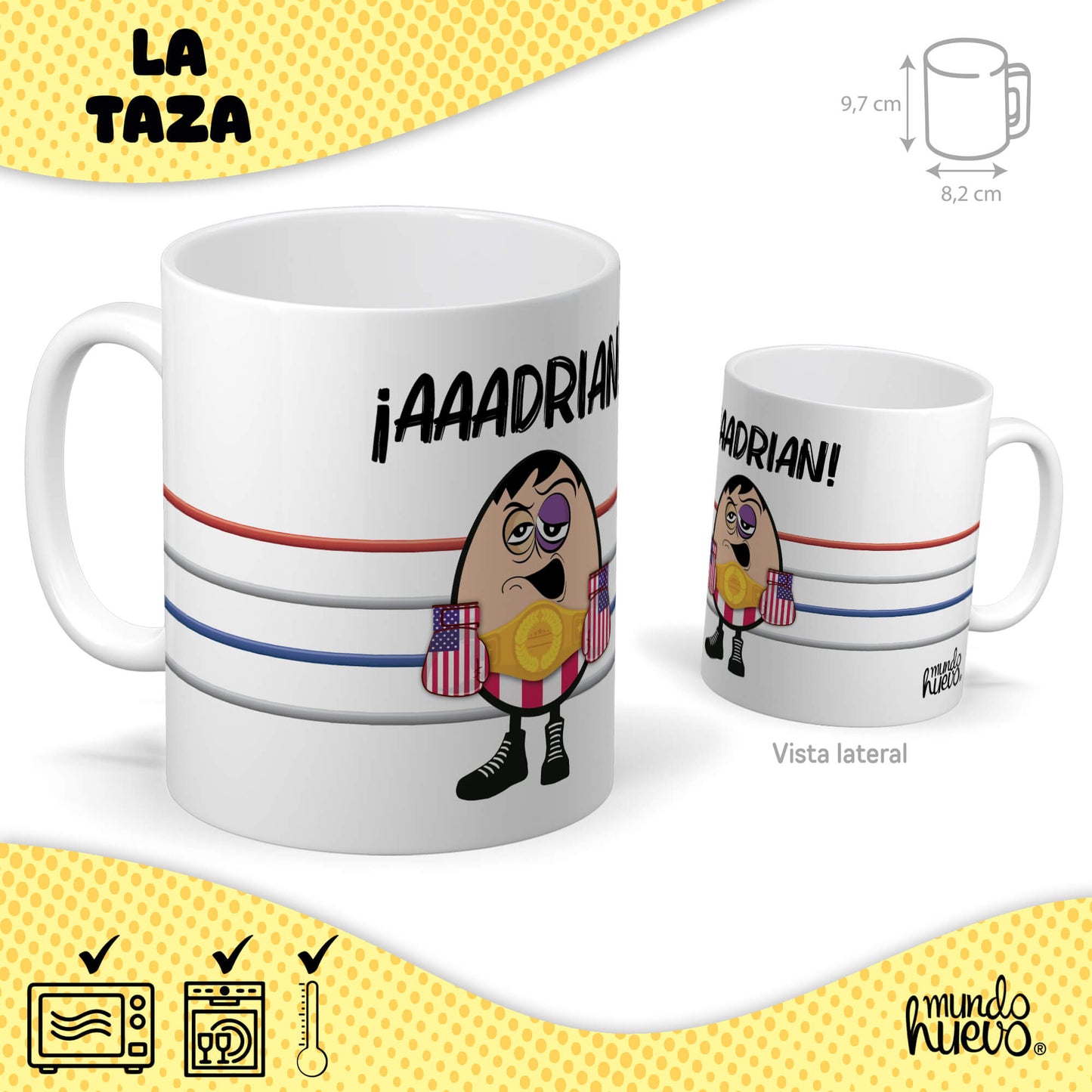 Taza Rocky + Caramelos divertidos + Pulsera sorpresa