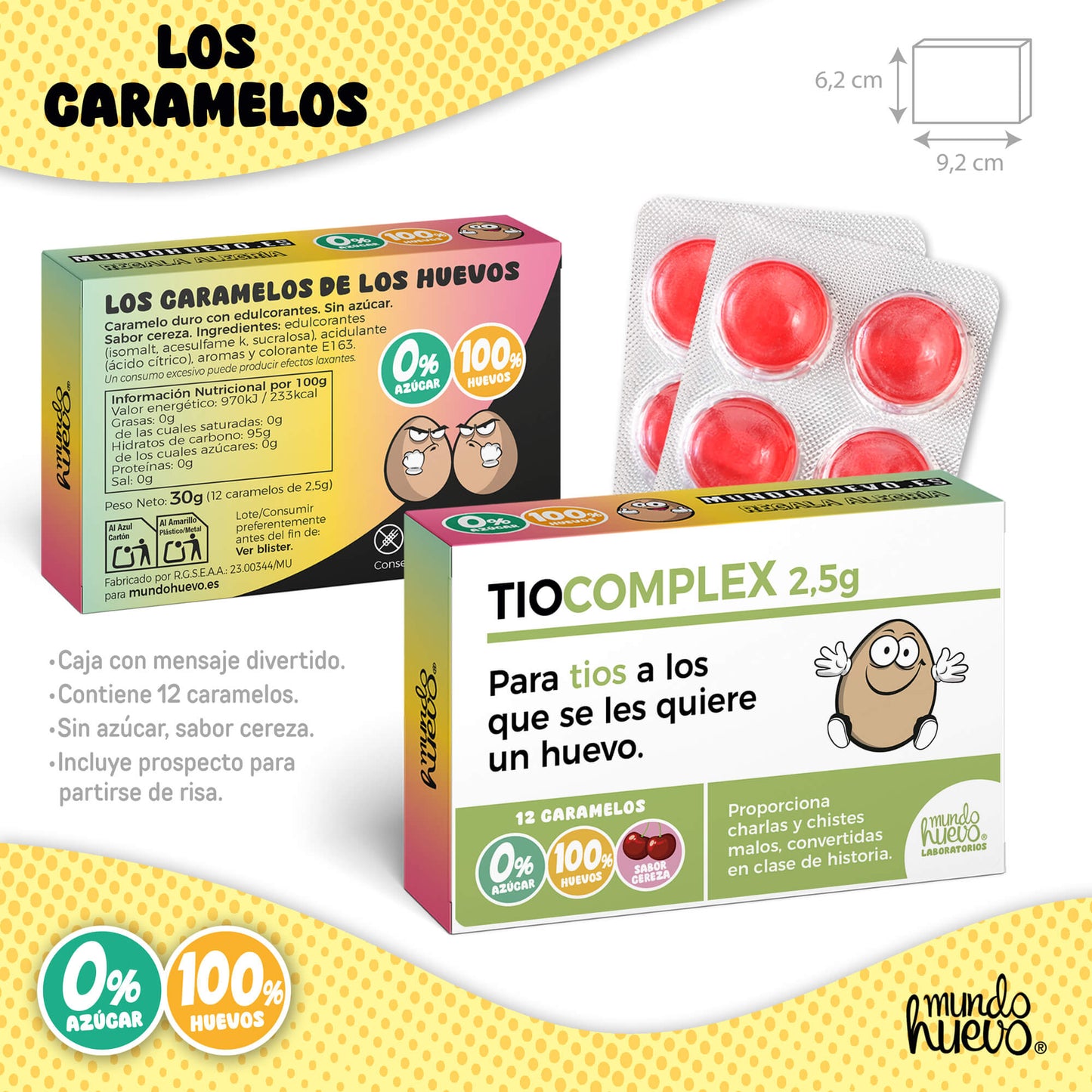 Taza Mi tio mola un huevo + Caramelos divertidos + Pulsera sorpresa