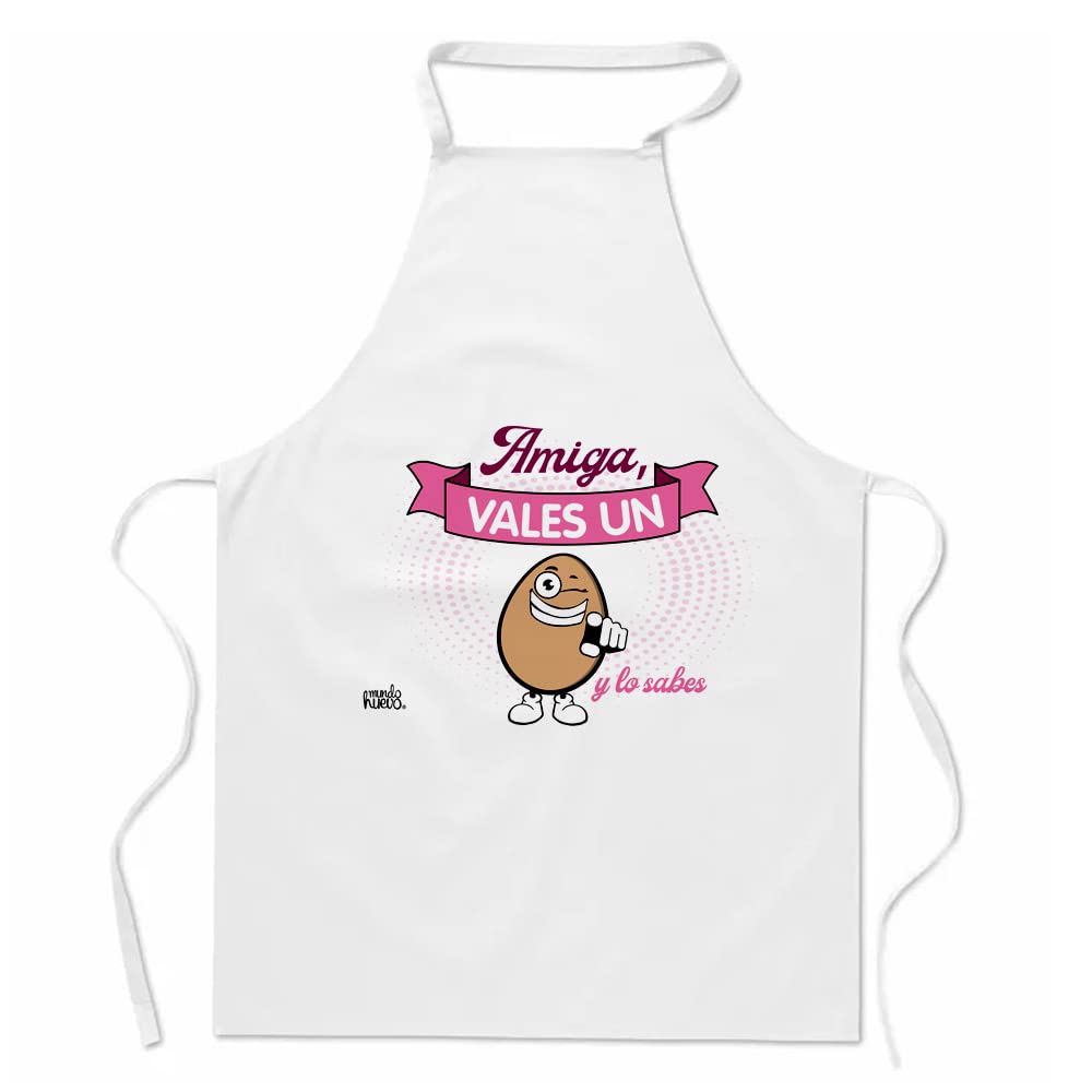 Delantal | AMIGA VALES UN HUEVO | Regalo divertido.
