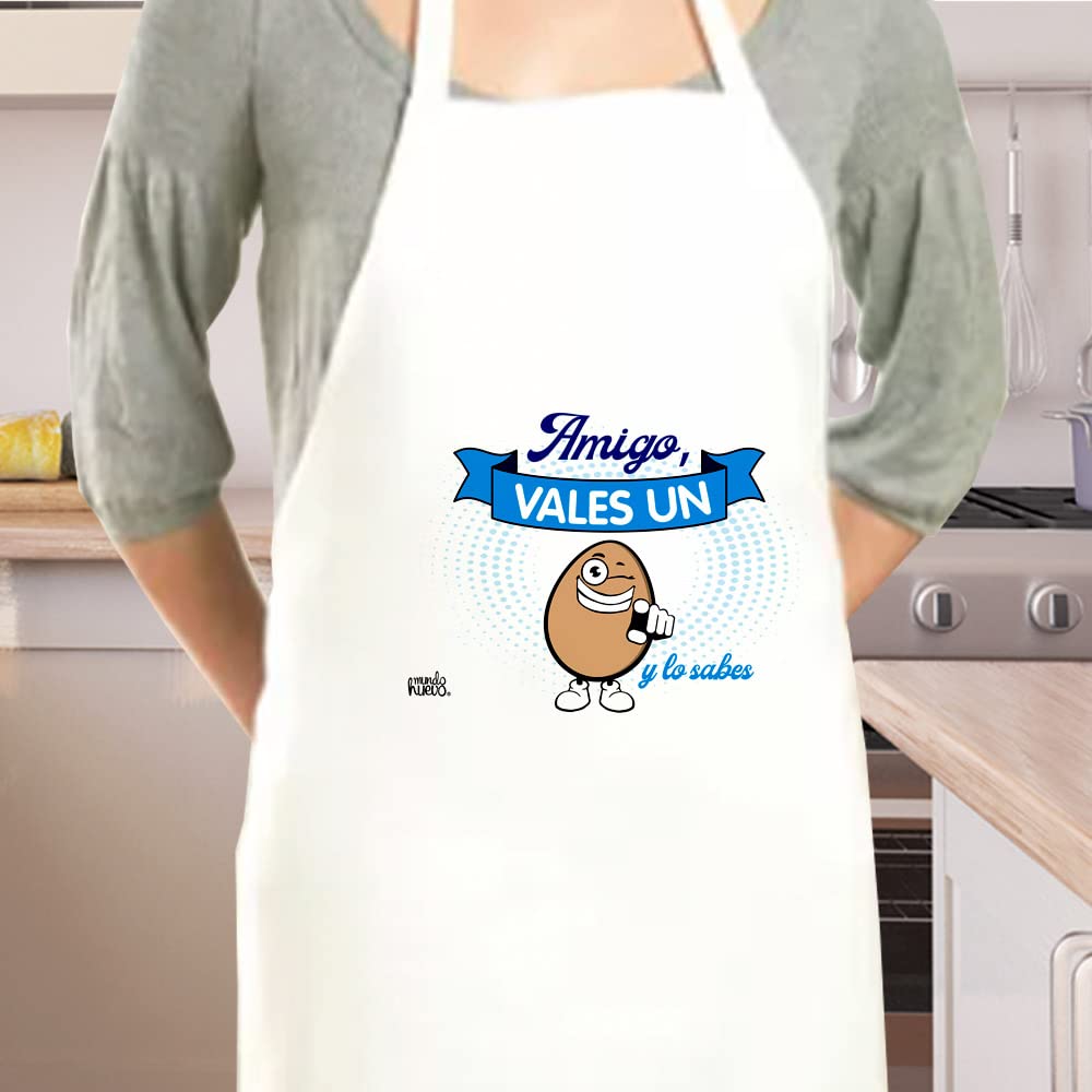 Delantal | AMIGO VALES UN HUEVO | Regalo divertido.