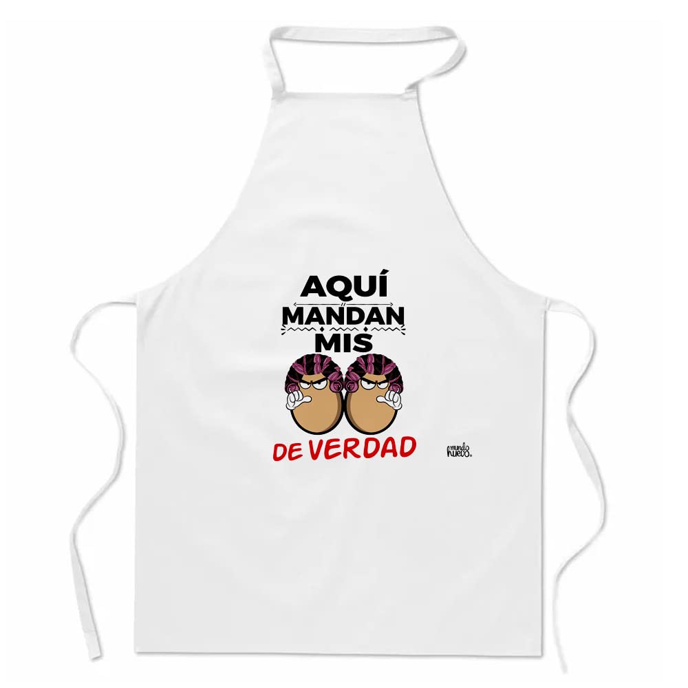Delantal | AQUÍ MANDAN MIS HUEVOS DE VERDAD | Regalo divertido.
