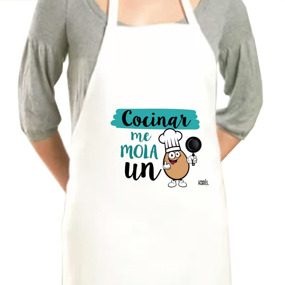 Delantal | COCINAR ME MOLA UN HUEVO | Regalo divertido.