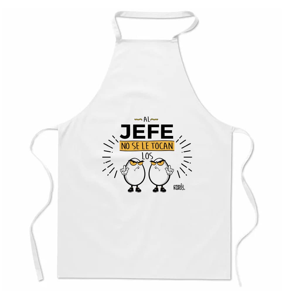 Delantal | AL JEFE NO SE LE TOCAN LOS HUEVOS | Regalo divertido.