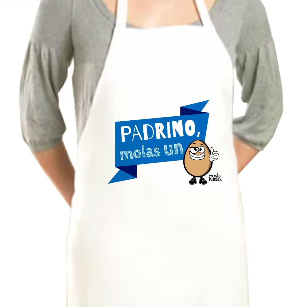 Delantal | PADRINO MOLAS UN HUEVO | Regalo divertido.