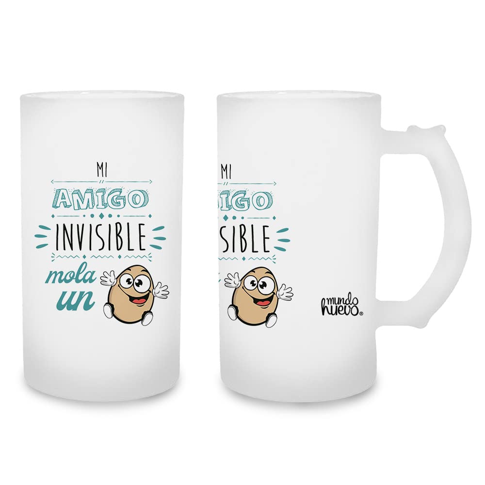 Jarra de cerveza Mi amigo invisible mola un huevo