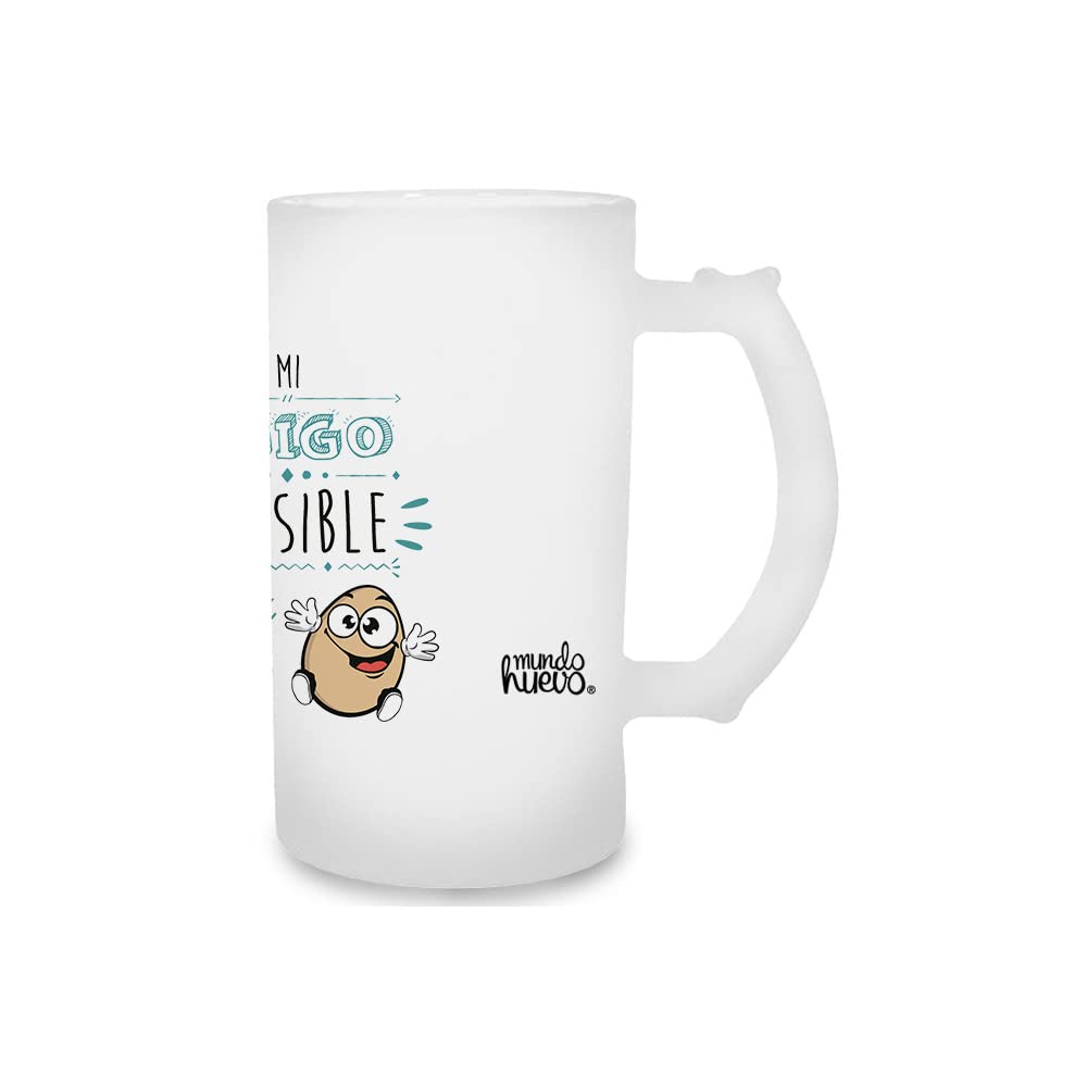 Jarra de cerveza Mi amigo invisible mola un huevo