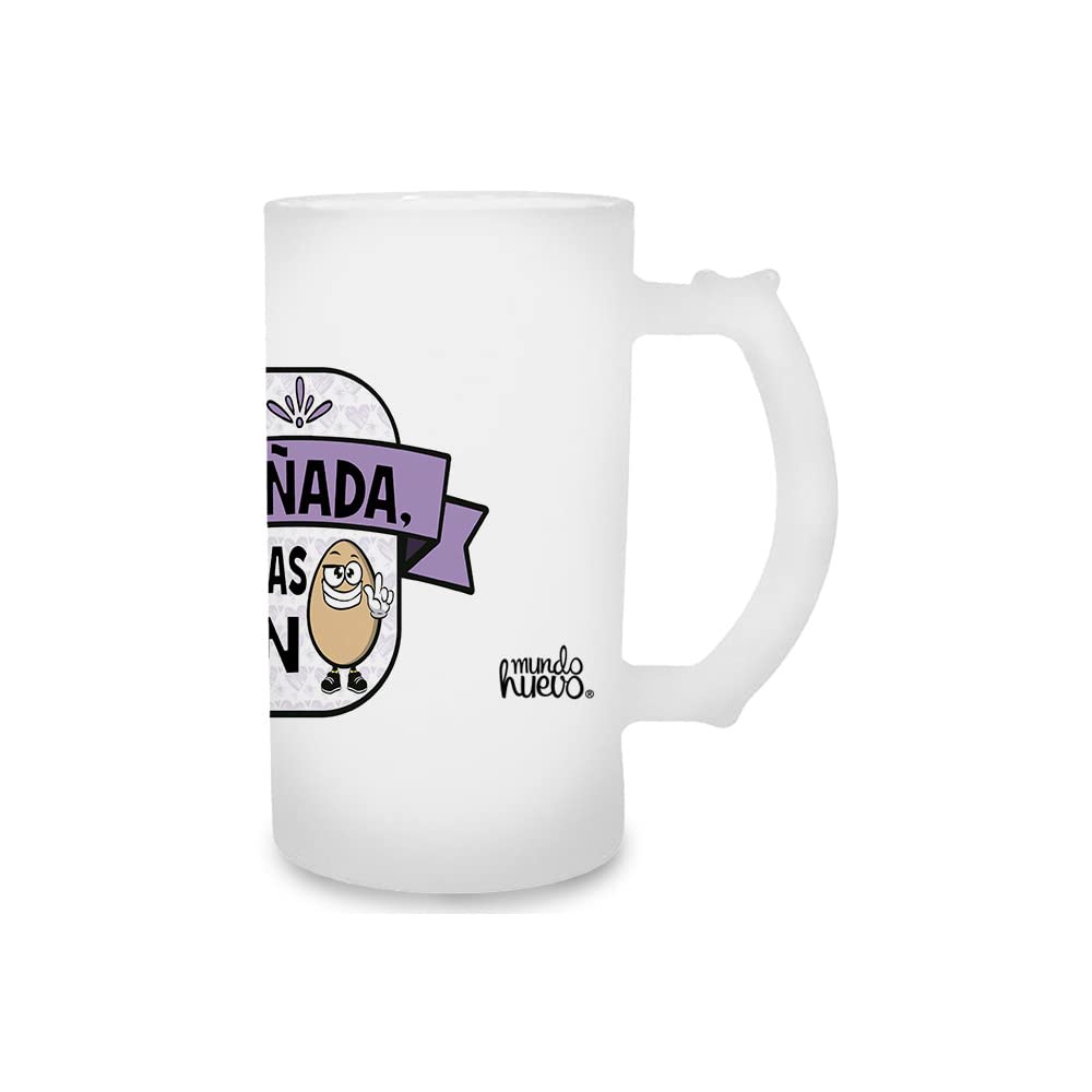 Jarra de cerveza Cuñada molas un huevo