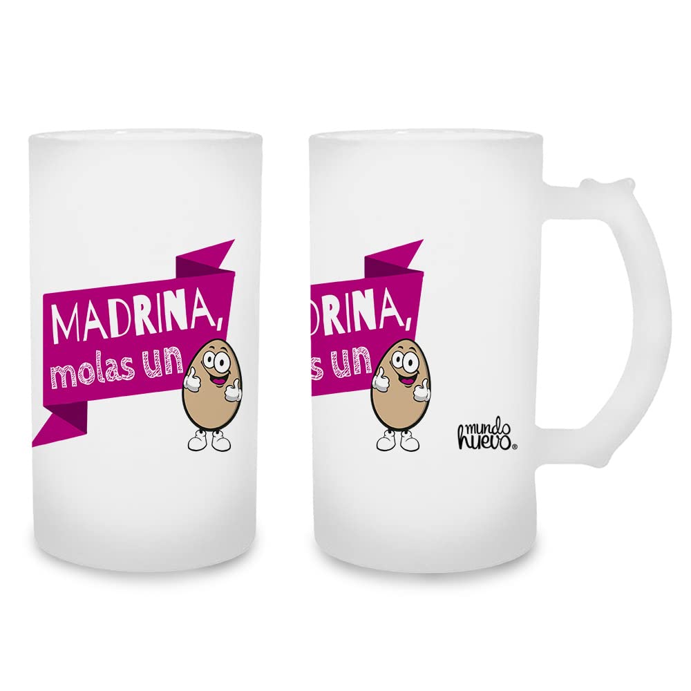 Jarra de cerveza Madrina molas un huevo