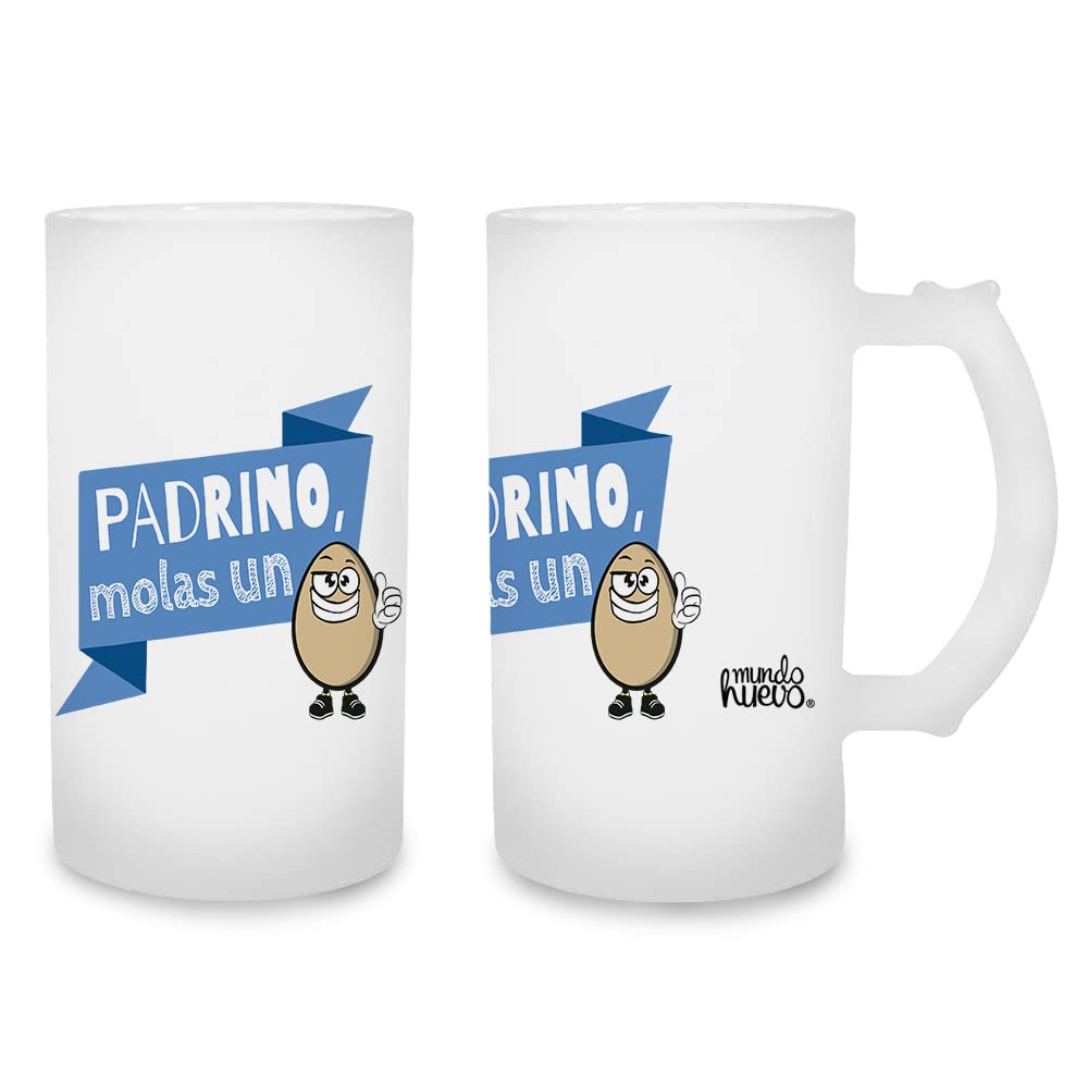 Jarra de cerveza Padrino molas un huevo