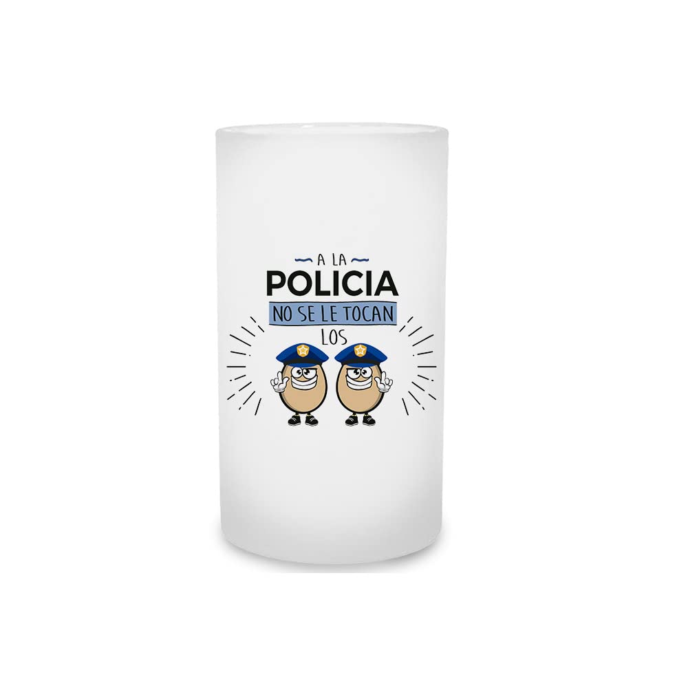 Jarra de cerveza A la policía no se le tocan los huevos