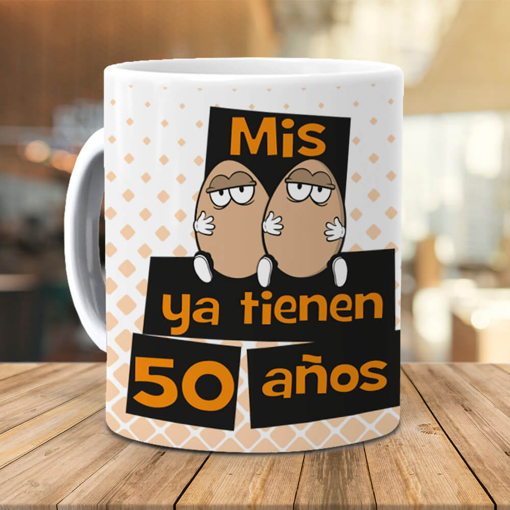Taza Mis huevos ya tienen 50 años