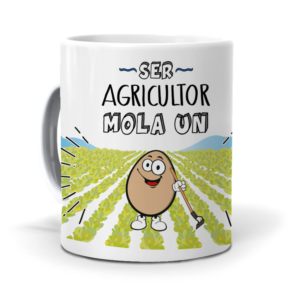 Taza Ser agricultor mola un huevo
