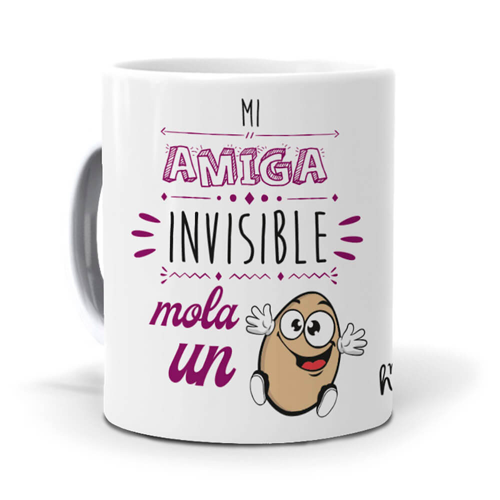 Taza Mi amiga invisible mola un huevo