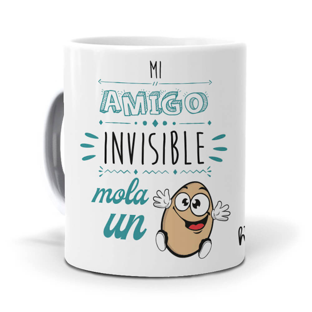 Taza Mi amigo invisible mola un huevo