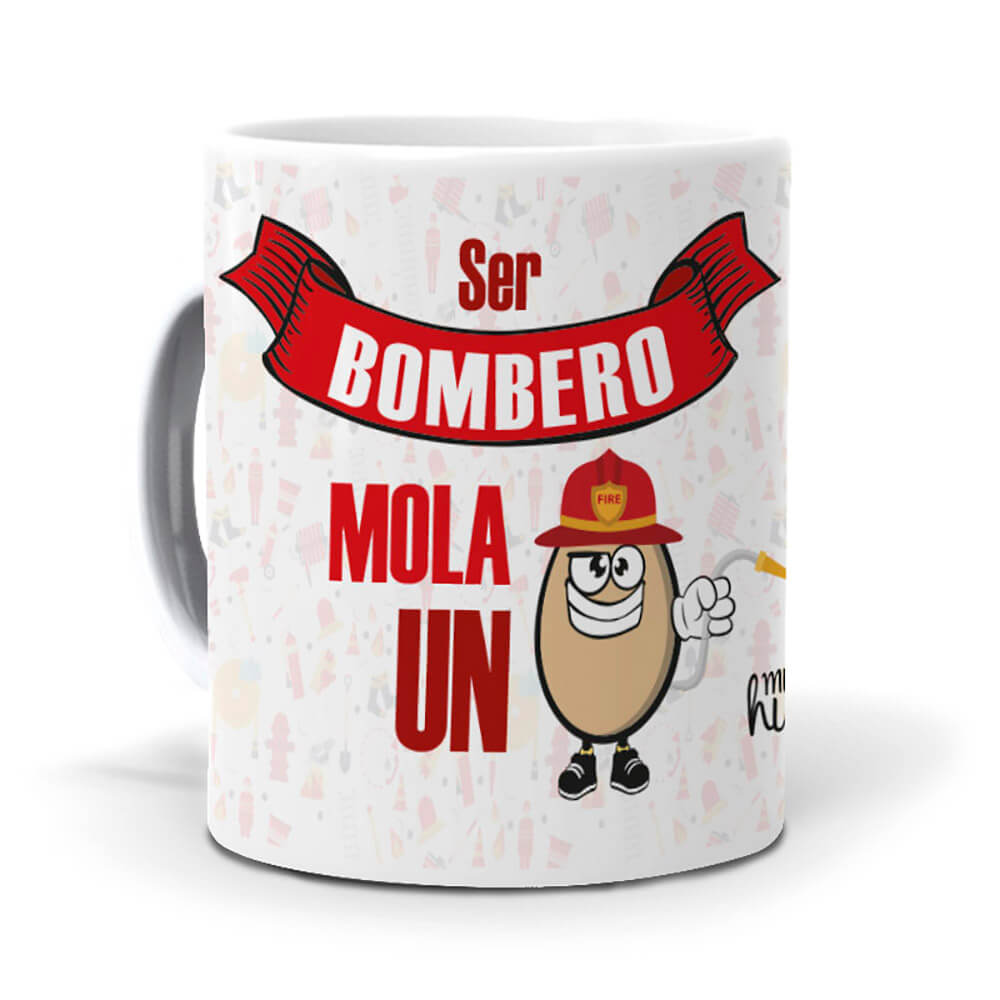 Taza Ser bombero mola un huevo