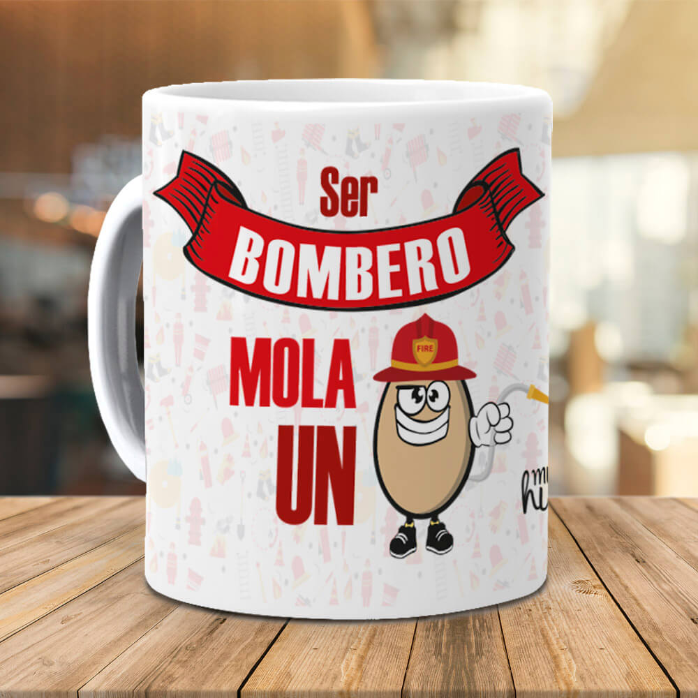 Taza Ser bombero mola un huevo