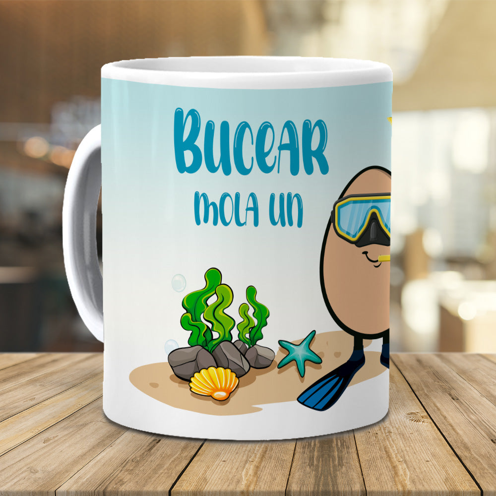 Taza Bucear mola un huevo