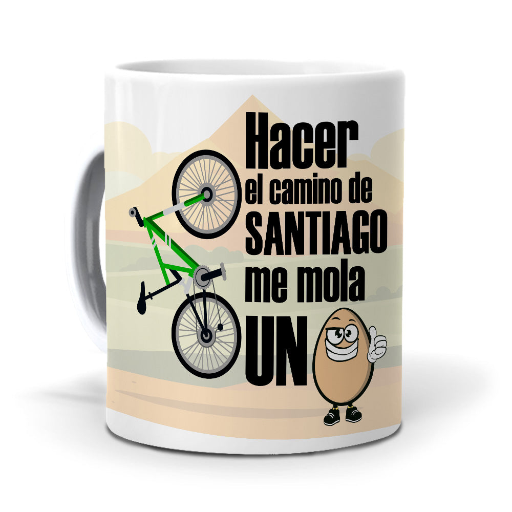 Taza Hacer el camino de Santiago me mola un huevo