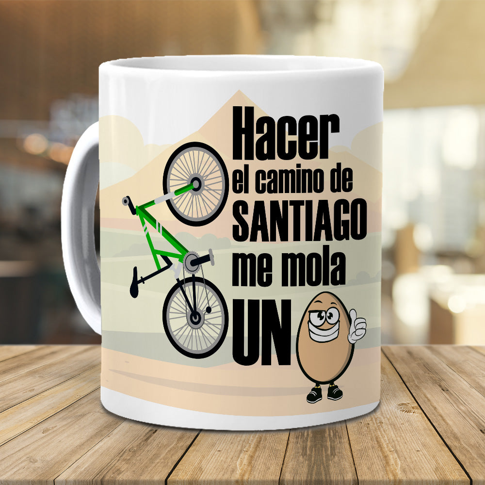Taza Hacer el camino de Santiago me mola un huevo