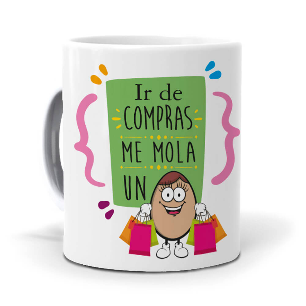 Taza Ir de compras me mola un huevo