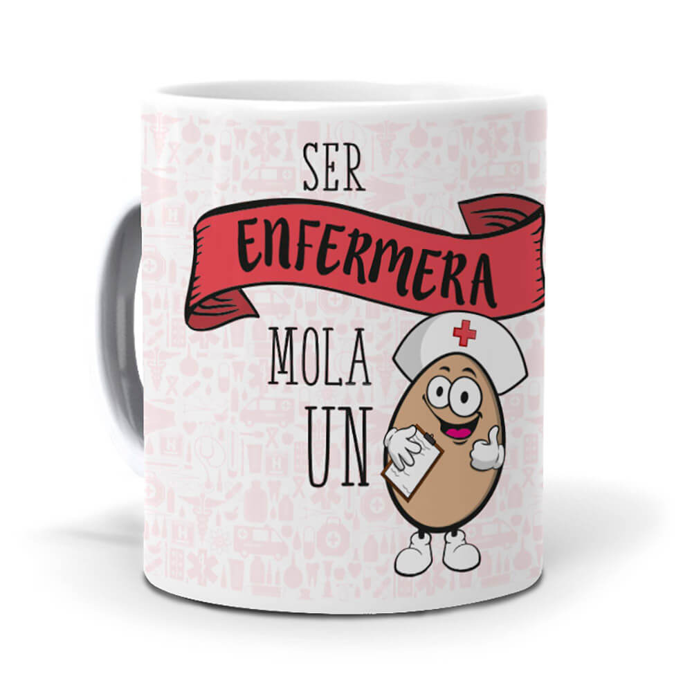 Taza Ser enfermera mola un huevo