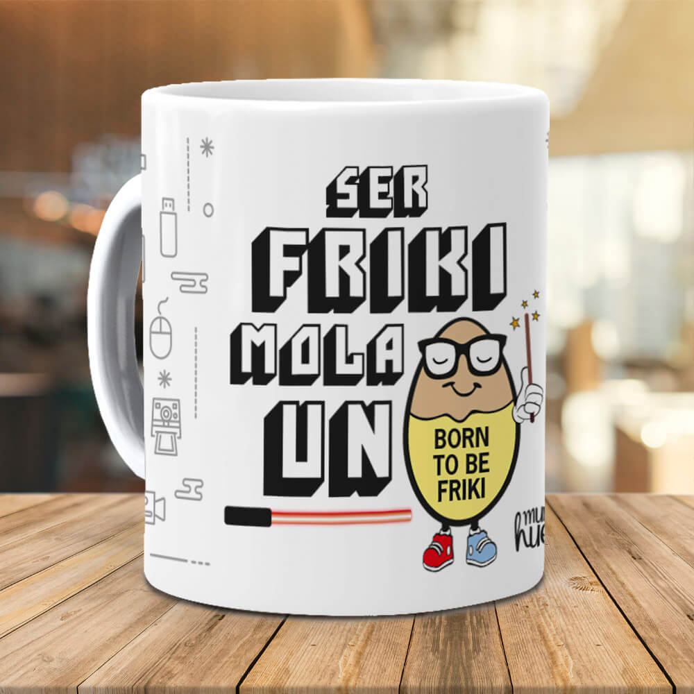 Taza Ser friki mola un huevo