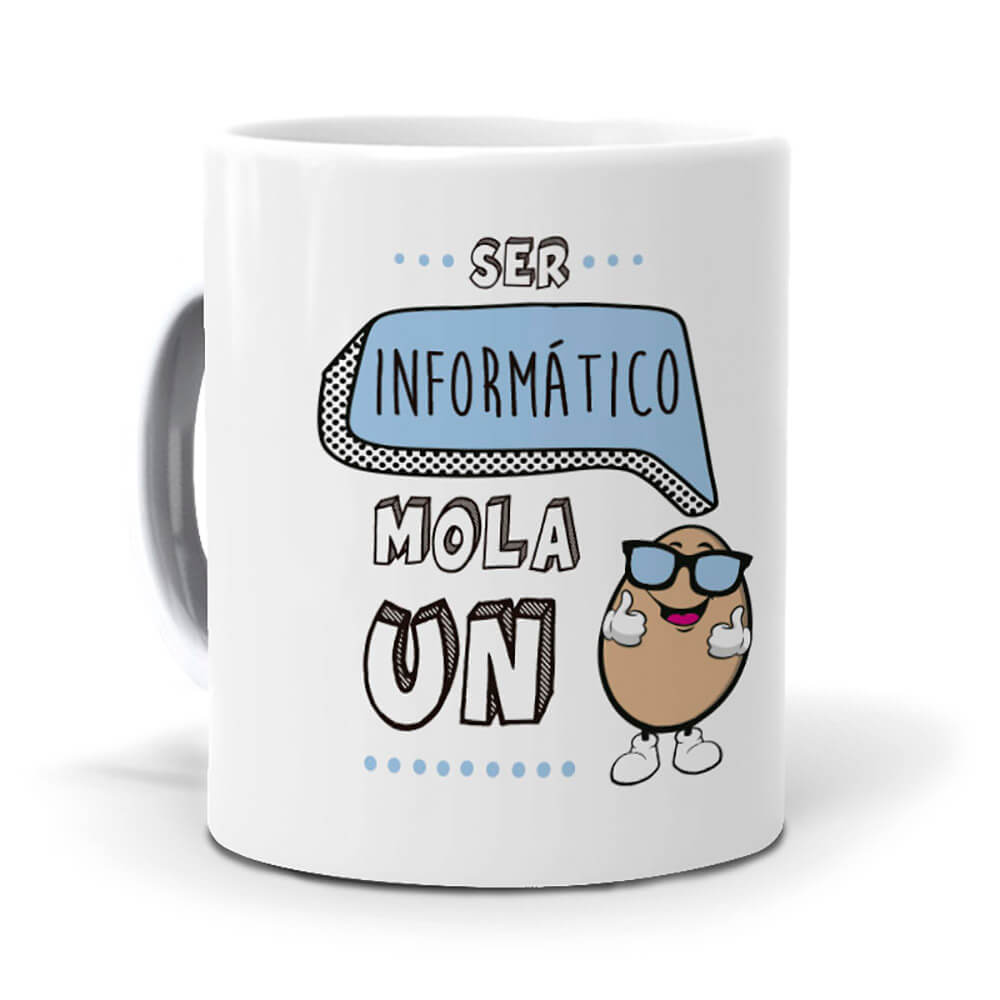 Taza Ser informático mola un huevo