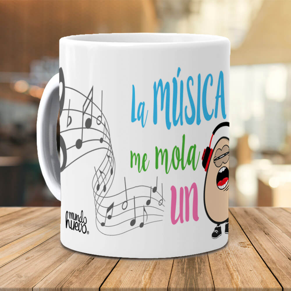 Taza La música me mola un huevo