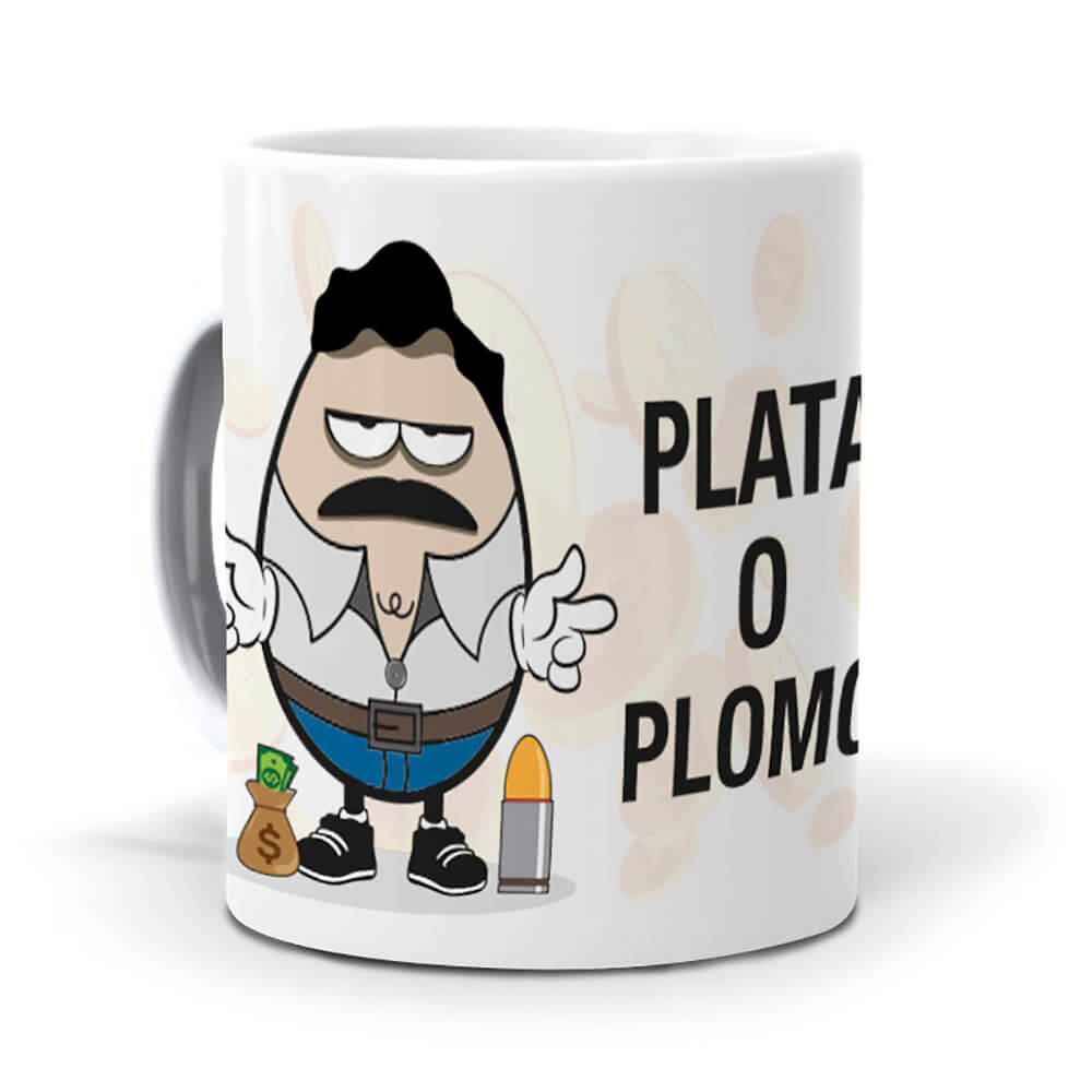 Taza Narcos. Plata o Plomo