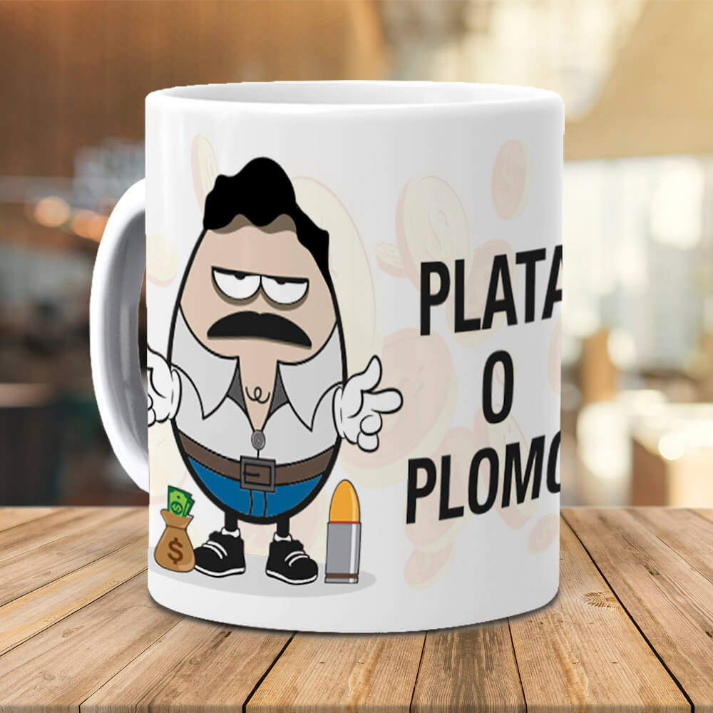 Taza Narcos. Plata o Plomo