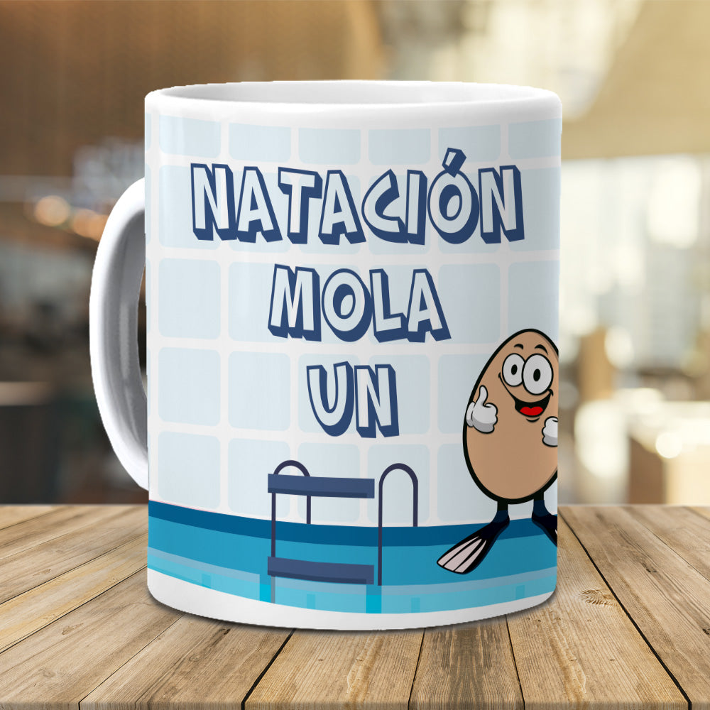 Taza Natación mola un huevo