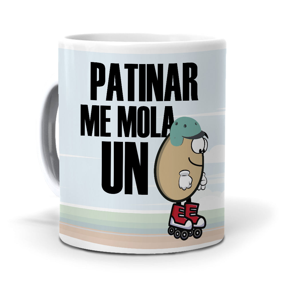 Taza Patinar me mola un huevo