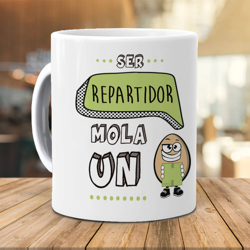 Taza Ser repartidor mola un huevo